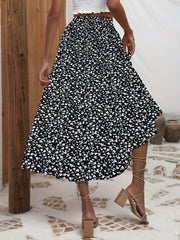 Floral Print Elastic Waist Casual Skirt for Women