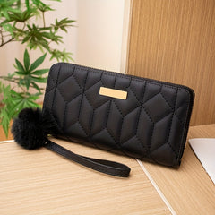 Quilted Wallet Faux Leather Credit Card Organizer Women's Clutch