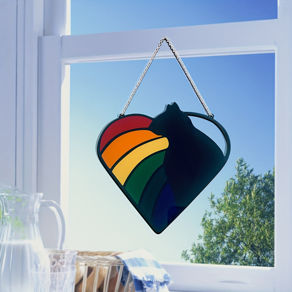 Rainbow Pet Sun Catcher Acrylic Window Hanging Decoration