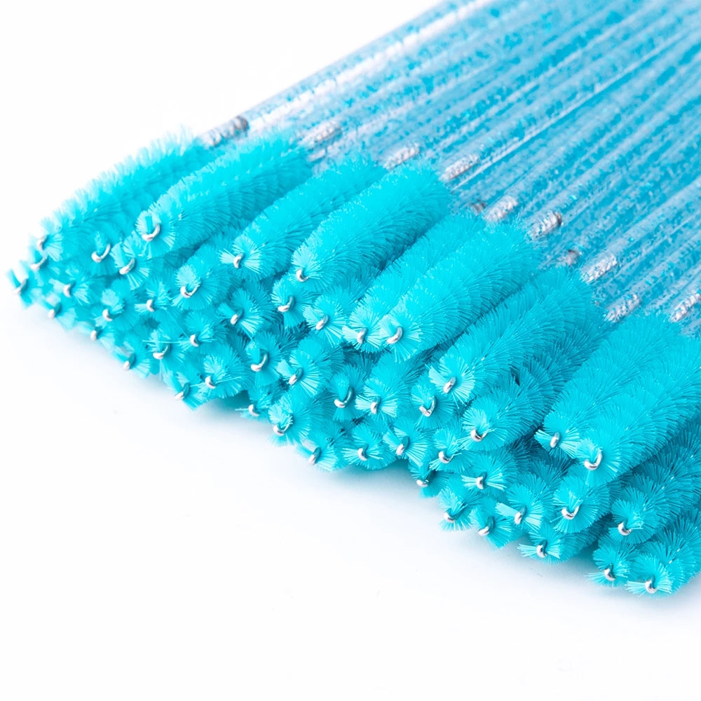 50Pcs Disposable Crystal Eyelashes Brush Comb