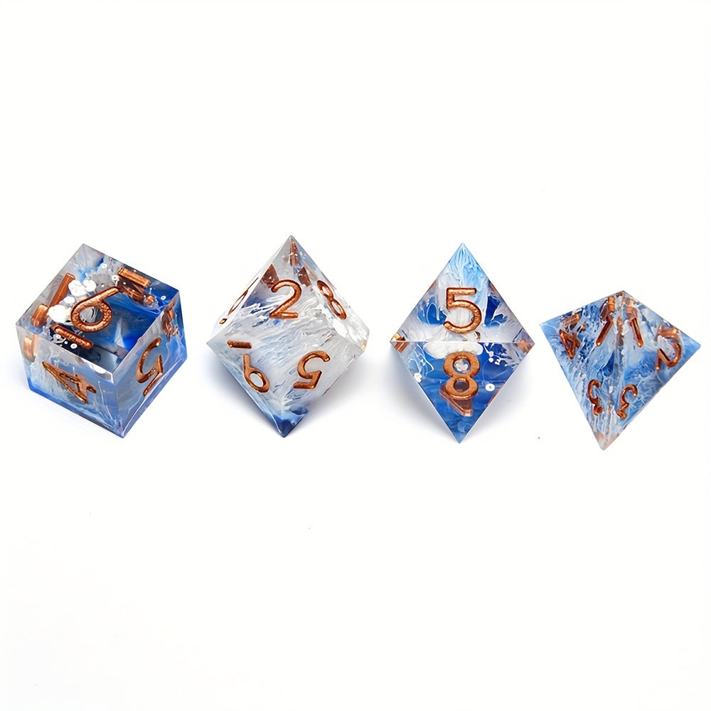 7pcs Resin Polyhedral Dice Set for RPG Board Games