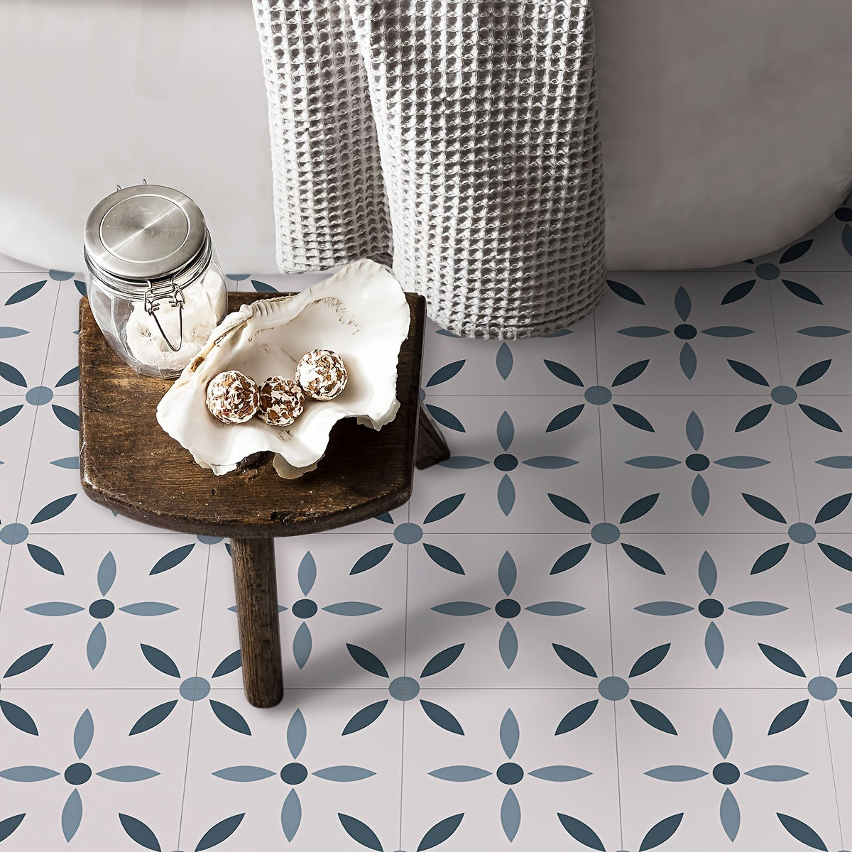 9pcs Nordic Style Self-adhesive Non-slip Floor Stickers for Home Decoration