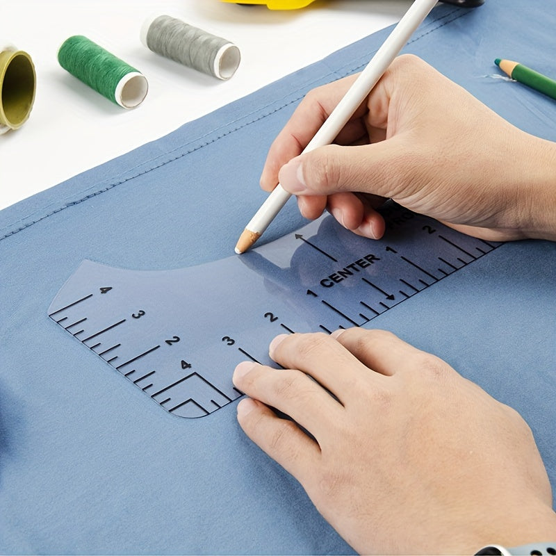 8pcs T Shirt Ruler Alignment Tool Center Designs Transparent T Ruler Youth Adult