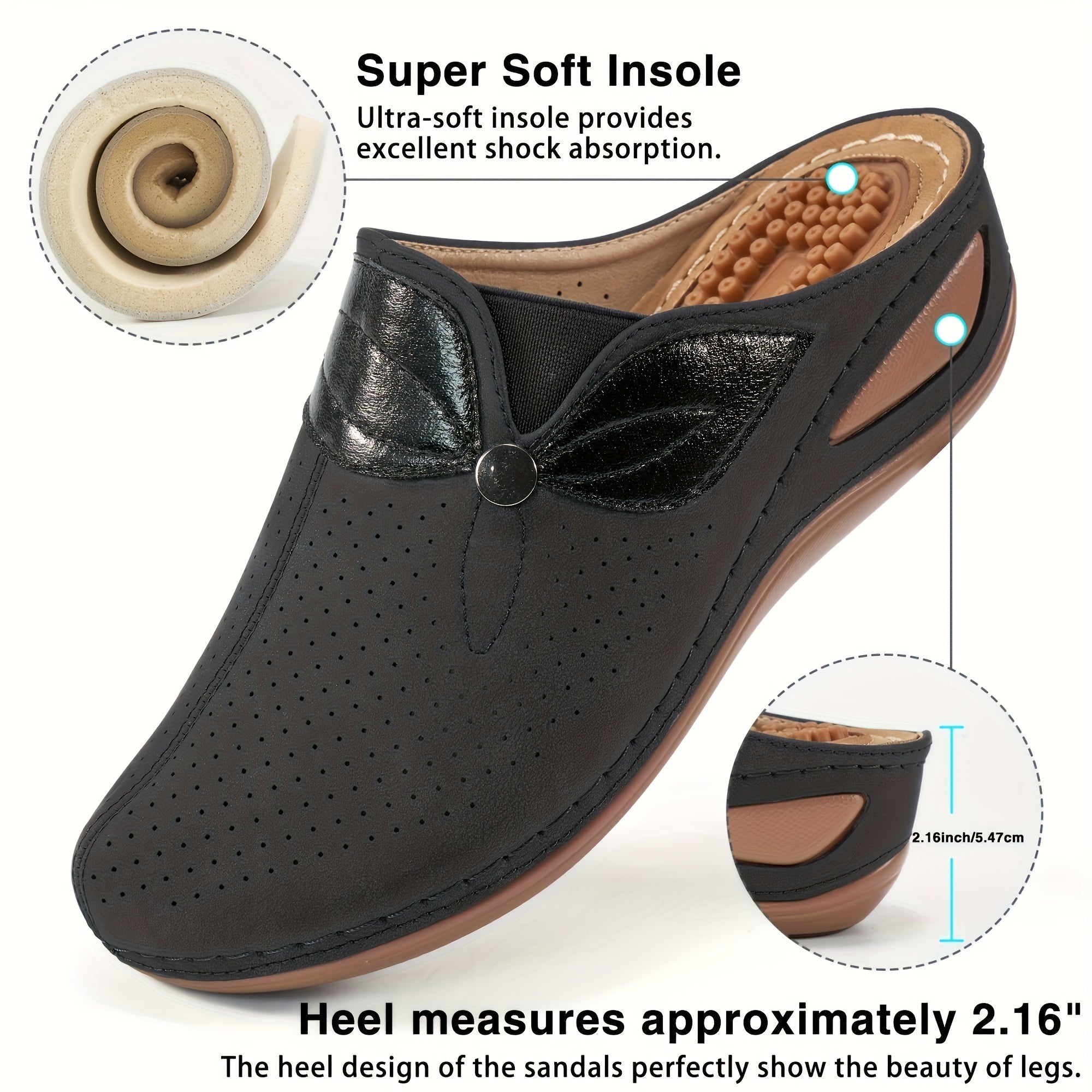 Solid Mesh Breathable Sports Sandals Heighten Faux Leather Slippers