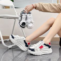 Thick Bottom Chunky Sneakers Shock Absorption Lightweight Skate Shoes