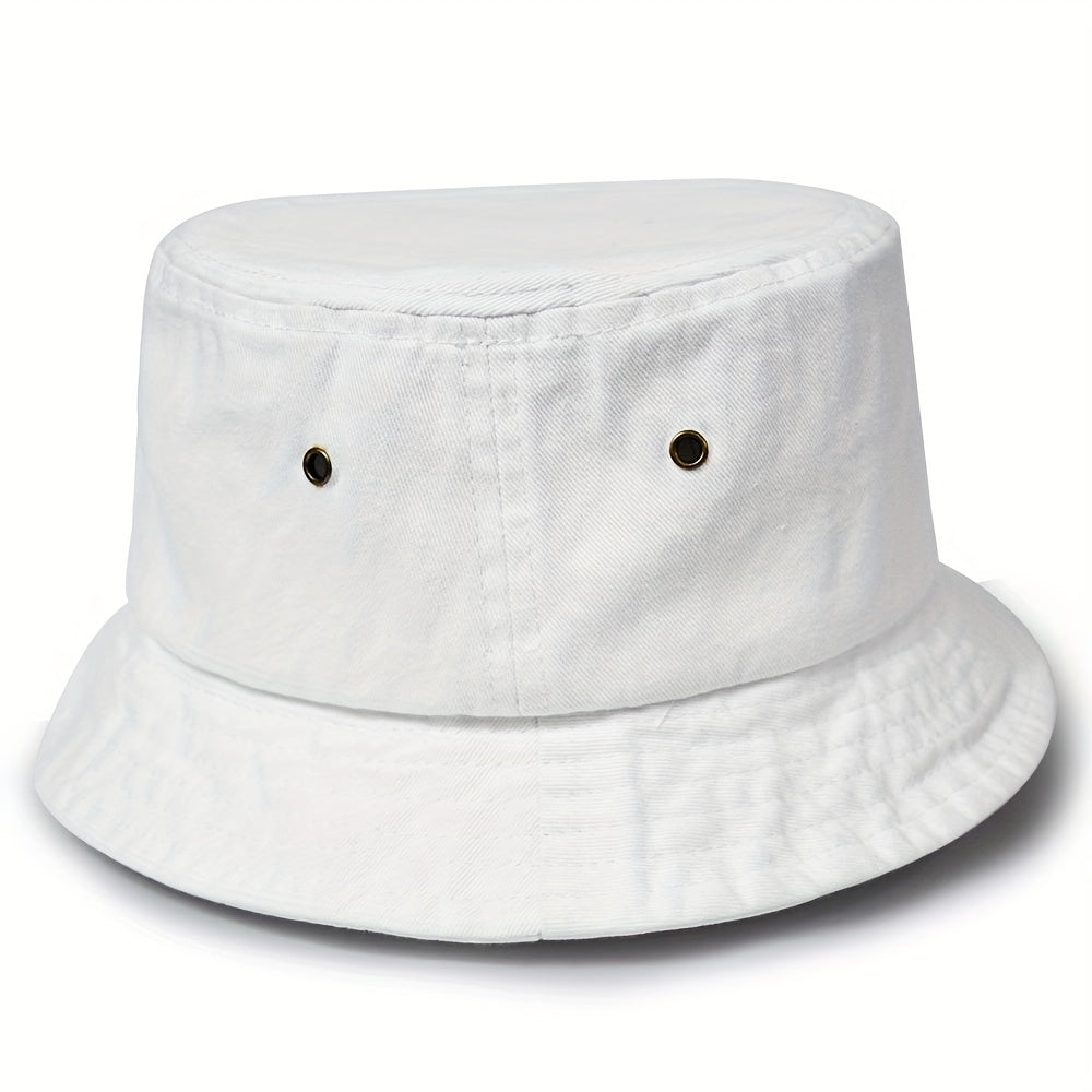 Solid Comfortable Breathable Bucket Hat Fishing Sun Protection Basin Hat