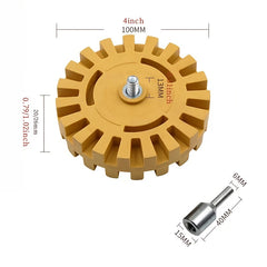 Car Eraser Wheel 100mm 4 Inches Decal Removal Paint Repair Rubber