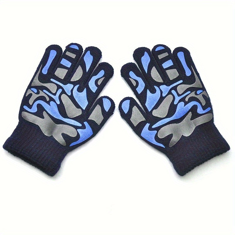 Children's Winter Warm Knitted Gloves For Boys And Girls