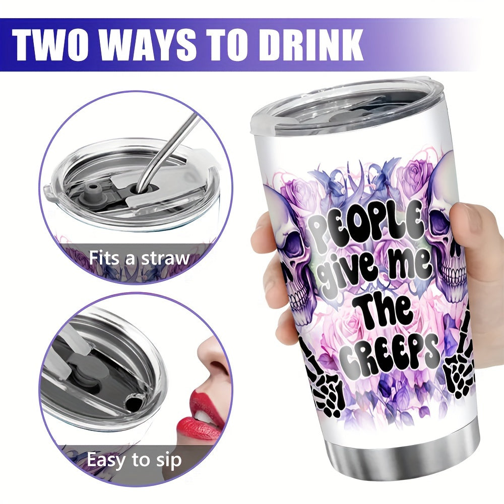 590ml Stainless Steel Water Cup Insulated Leakproof Bottle for Outdoor Sports
