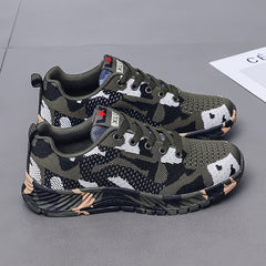 Camo Lace Up Running Sports Shoes Platform Sneakers Women's Footwear