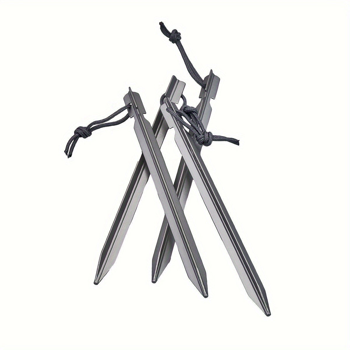 4pcs Outdoor Awning Aluminum Alloy Triangular Ground Nails with Storage Bag