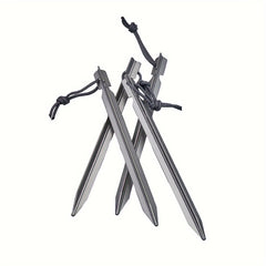 4pcs Outdoor Awning Aluminum Alloy Triangular Ground Nails with Storage Bag
