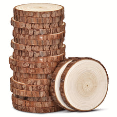 10pcs Large Wood Slices for Centerpieces Unfinished Wooden Ornaments Crafts