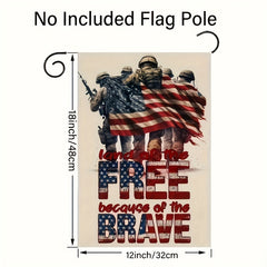 Patriotic Soldiers Independence Garden Flag, 4th of July Decor, 30x45 Inches