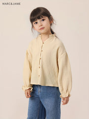 MARC&JANIE Girls Long Sleeves Shirt Comfortable Breathable Kids Summer Clothes