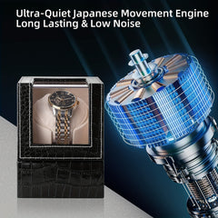 Single Watch Winder Box Quiet Japanese Motor Automatic Watch Turner Men Women