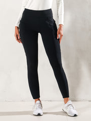 3pcs Fleece Lined Yoga Pants With Pocket Solid Running Sports Warm Tight Pants
