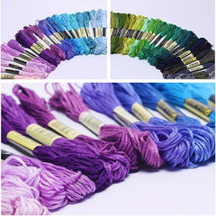 140pcs Rainbow Embroidery Floss Pack - Cross Stitch Threads Bracelet Yarn Craft