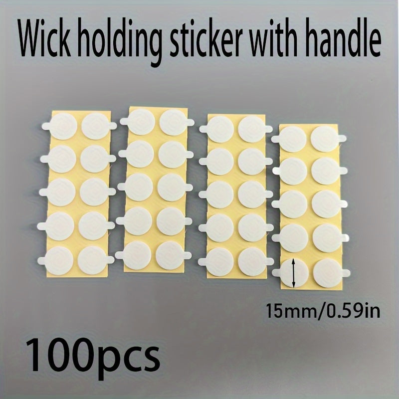Double Sided Candle Wick Labels Round Adhesive Tags