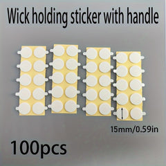 Double Sided Candle Wick Labels Round Adhesive Tags