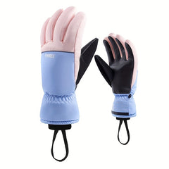 Non-slip Windproof Outdoor Gloves Waterproof Thicken Gloves With Velvet
