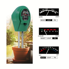3 In 1 Soil PH Meter Moisture Monitor Acidity Detector