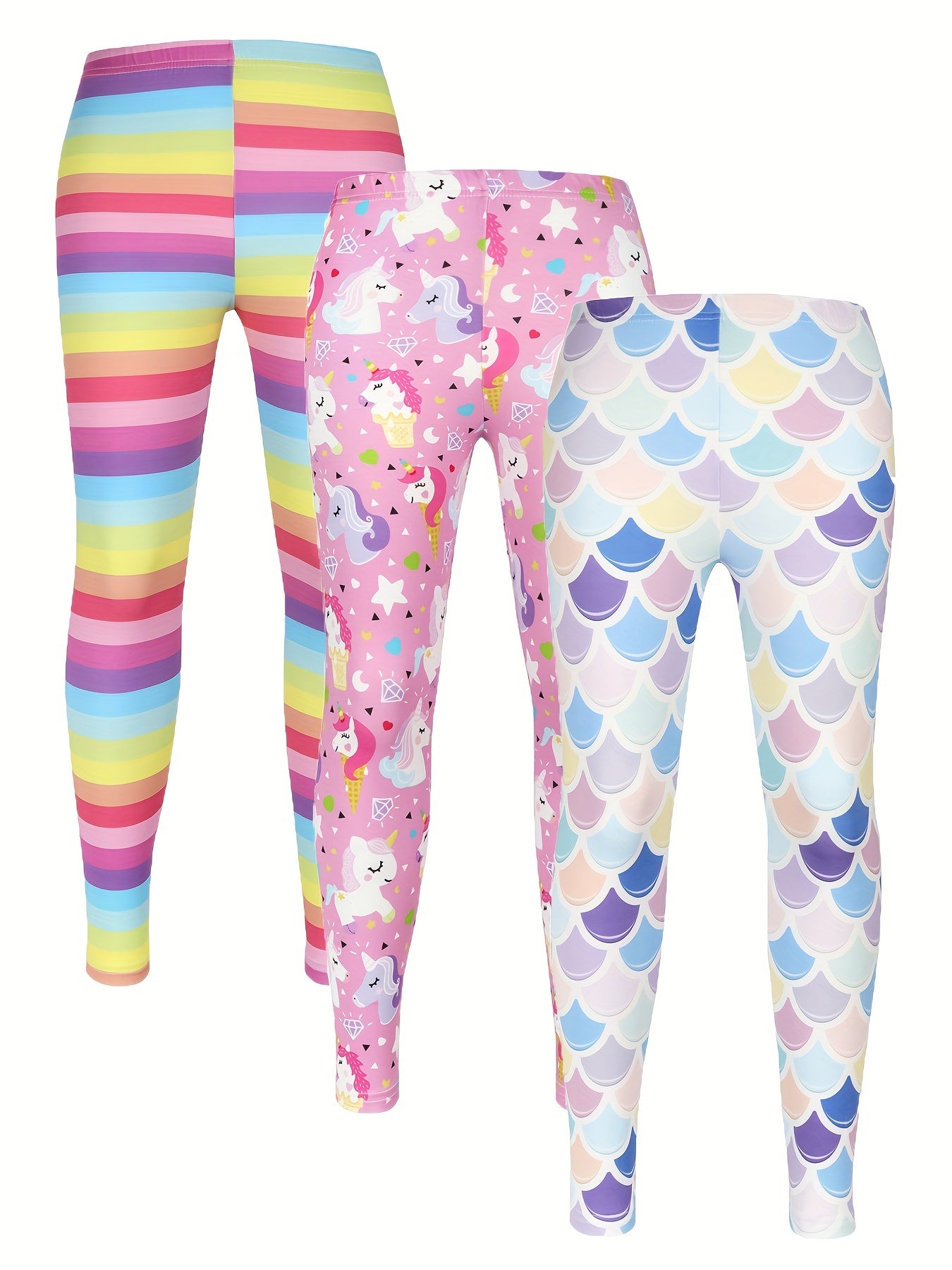 Girls' Tight Leggings Pants High Waist Stretch Skinny Pants