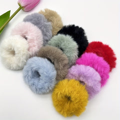 8pcs Plush Hair Ties Ponytail Holders for Girls
