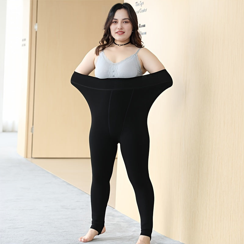 Casual Pantyhose Women's Plus Solid Semi Sheer Slim Fit Footed