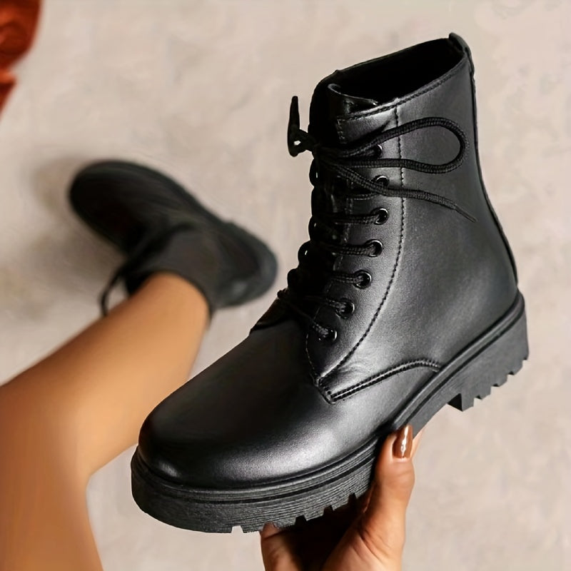 Women's Platform Lace-Up Ankle Boots