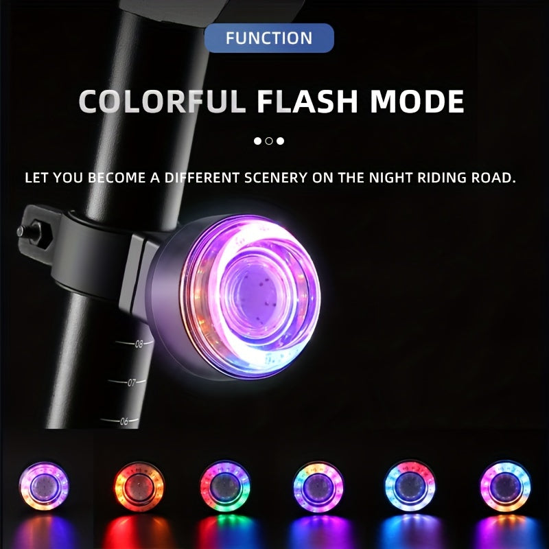 Bright Bike Turn Signal Brake Tail Light IPX6 Waterproof Remote Control USB Rech