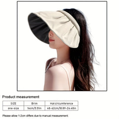 Foldable Shell Visor Hat Wide Brim UV Protection Sun Hat