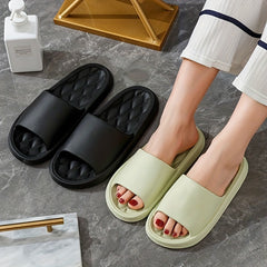 Women's Open Toe Slippers Quick Dry Slip On Pillow Slides Summer Bathroom Shoes