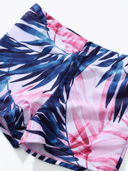 Tropical Plants 2pc Long Sleeve Swimsuit Set for Girls