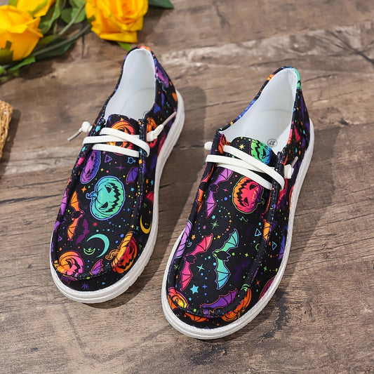 Halloween Scary Wacky Pumpkin Ghost Skate Shoes