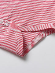 Baby Boys Striped Onesie & Suspender Shorts Set