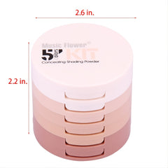 5 in 1 Concealer Contour Bronzer Makeup Powder