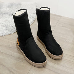 Women's Waterproof Snow Boots Slip-resistant Flat Heel Warm Winter Boots