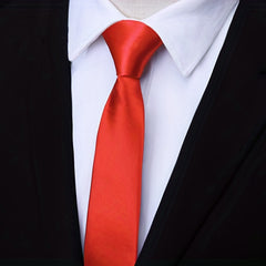 Men's Solid Necktie Pre-tied Wedding Party Necktie
