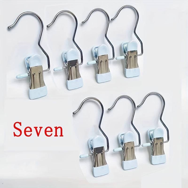 7pcs Non Marking Clips with Hook Dormitory Storage Artifact