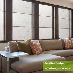 Vine Glass Window Film Privacy Flowers Static Glass Door Window Film