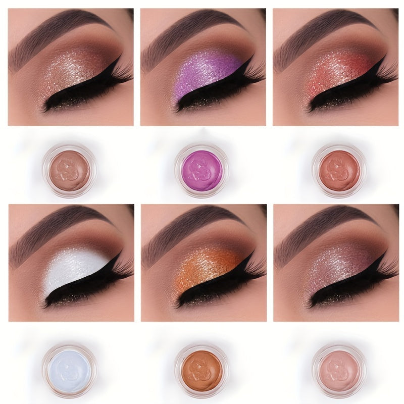 6 Colorful Waterproof Eyeshadow Creams for Starry Sky Look