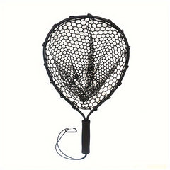 Portable Thickened Aluminum Alloy Silicone Fishing Landing Net