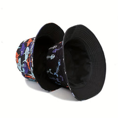 Fishbone Shark Reversible Bucket Hat