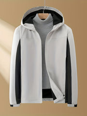 Women's Two Tone Woolen Jacket Hooded Sports Activewear