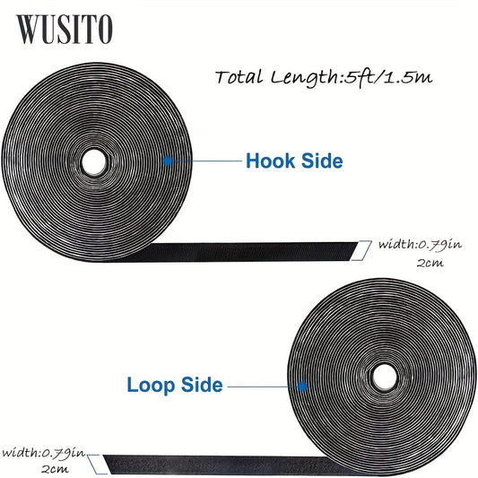 Hook And Loop Tape Sticky Back Fastener Roll 2.01 Cm Nylon Self Adhesive