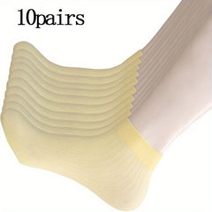 Soft Candy Short Socks for Women Comfortable Thin Crew Ankle Stockings
