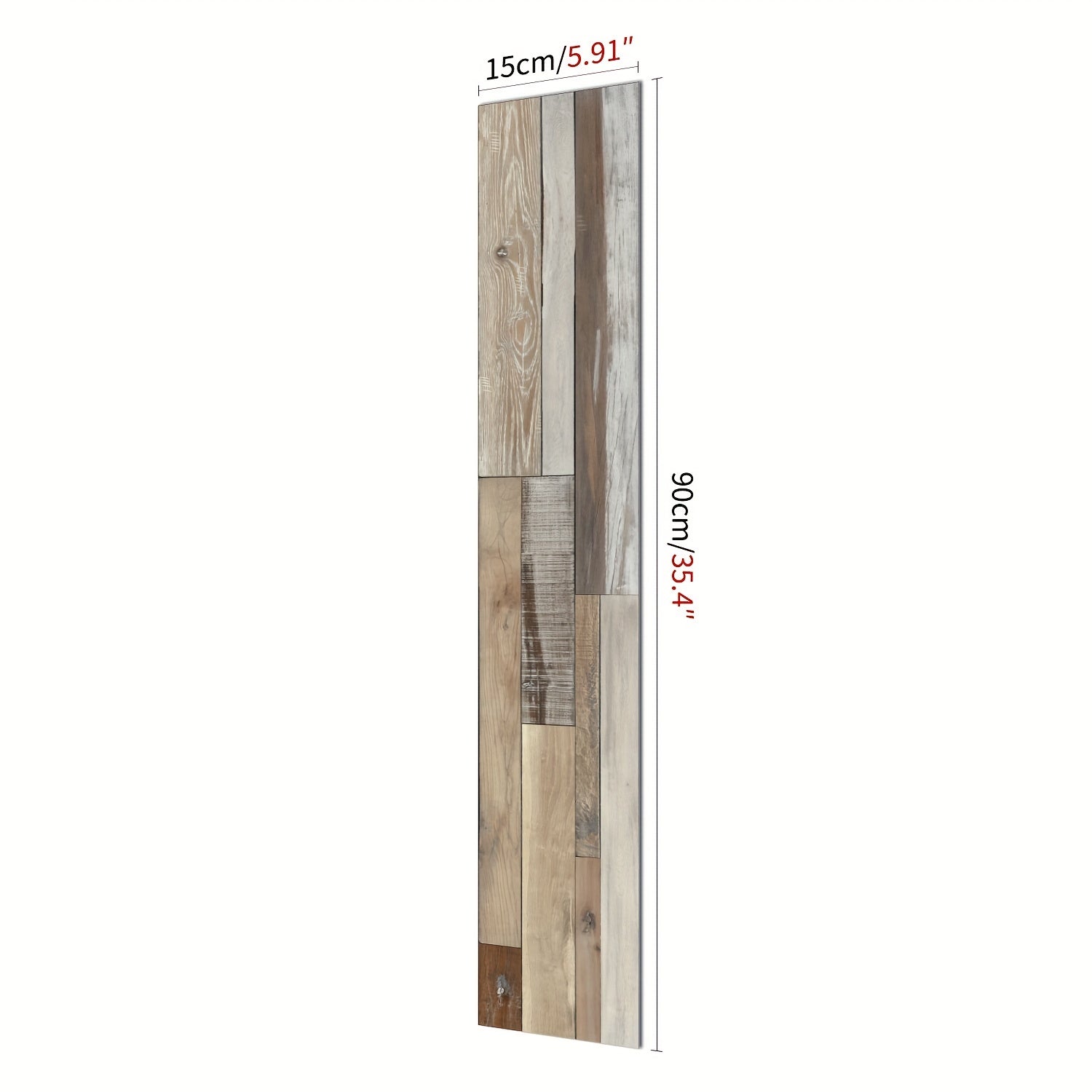Grey Wood Flooring Peel & Stick Tiles 15 x 88, Waterproof, Easy Install