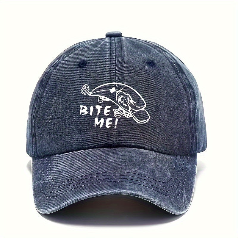 Unisex Baseball Hat Adjustable Retro Printed Hat Outdoor Fishing Hat