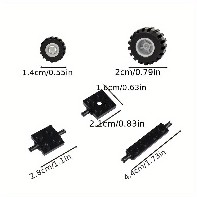 Small Particle Traffic Tire Wheel Assembly Toy City Road Street Scene